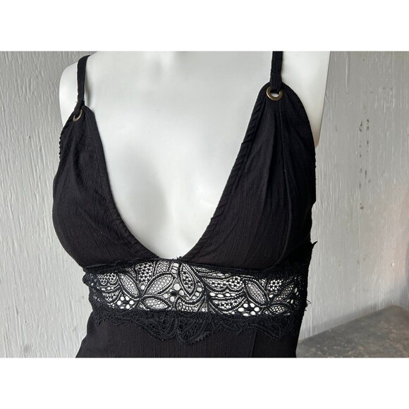 Intimately Free People Strappy V-neck Bodycon Dress size XS Lace Accent Form Fit - Picture 6 of 7